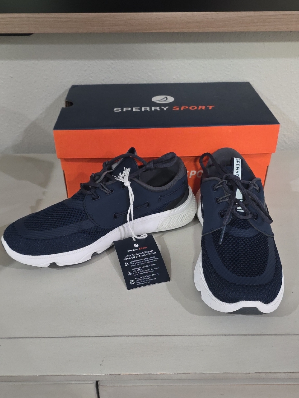 New Sperry Women's 7 Seas 3-Eye Navy Boat Shoes Sneakers 6 - Picture 5 of 7